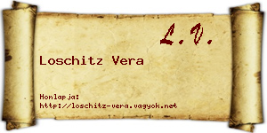 Loschitz Vera névjegykártya